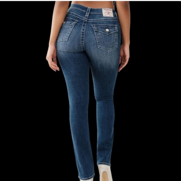 NWT True Religion Billie Style Blue Denim Straight Leg Jeans👖🆕 - Picture 3 of 8